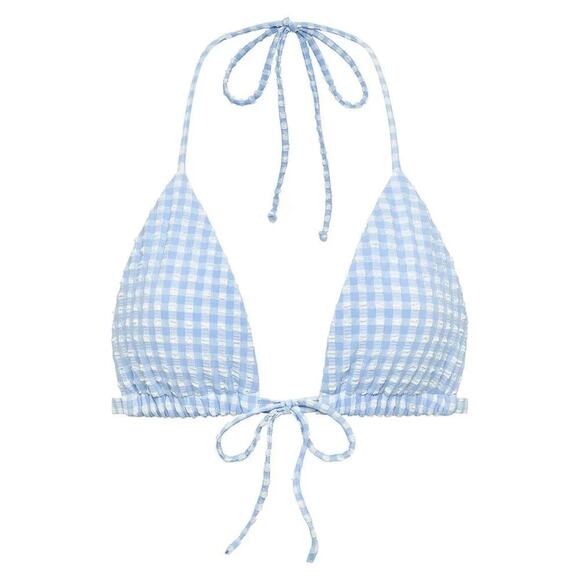 Peri Micro Gingham Emma Bikini Top - Picture 1 of 4